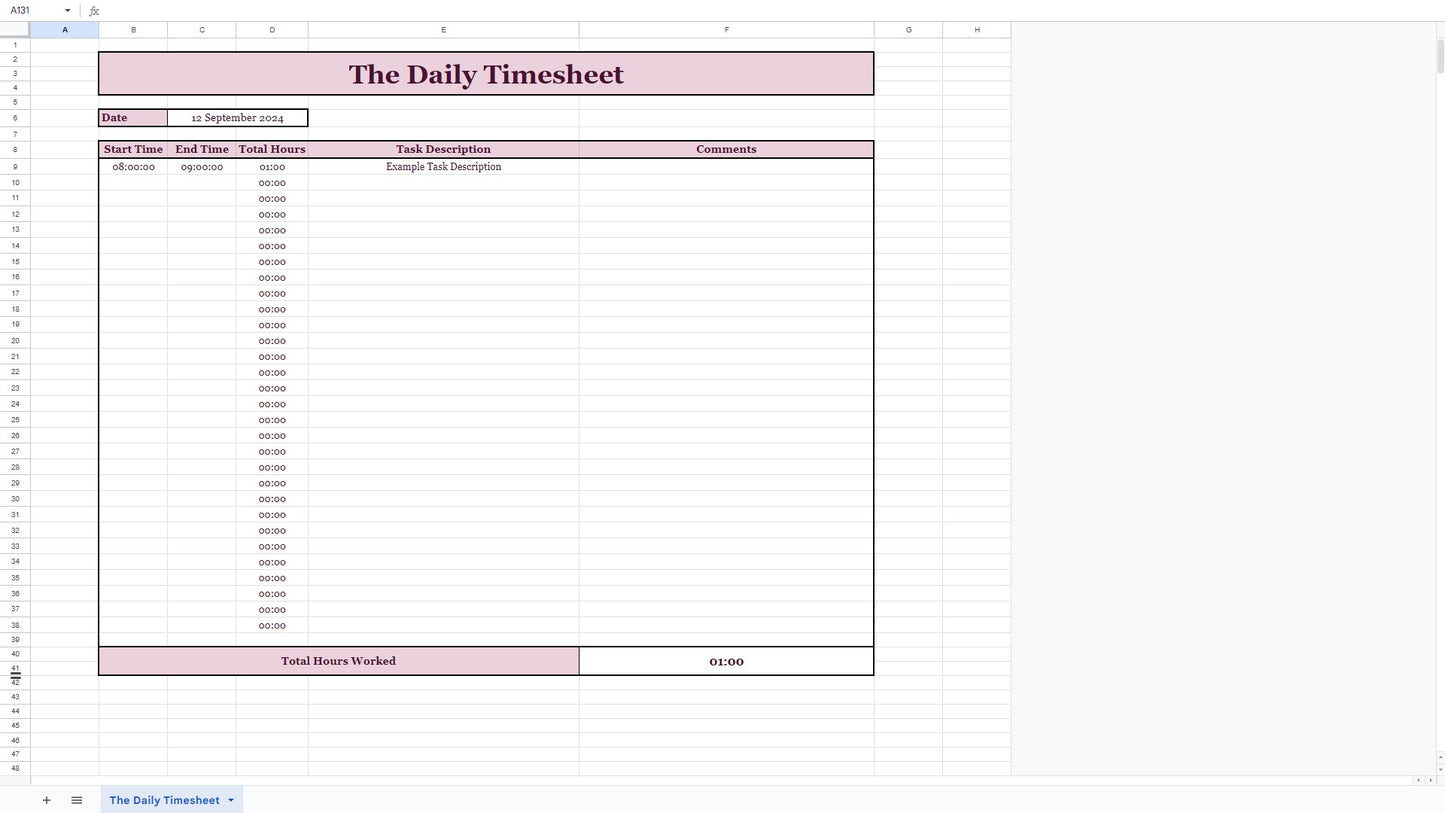 The Daily Timesheet