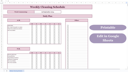 The Weekly Cleaning Schedule